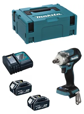 Imagen del producto de Llave de Impacto MAKITA DTW301RTJ (2 x 5,0 Ah + DC18RC + MAKPAC 2)