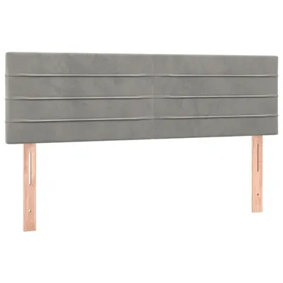 Produktbild von Kopfteile Hellgrau 144x5x78/88 cm Samt