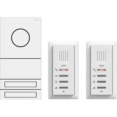 Produktbild von GIRA 2407902 Zweifamilienhaus-PaketAudio System 106 Verkehrsweiß