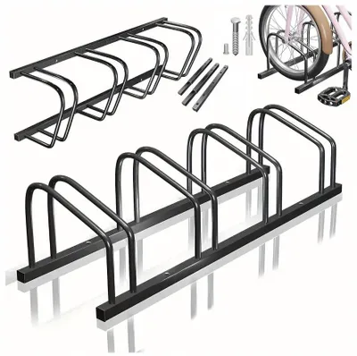 Produktbild von Fahrradträger für 4 Fahrräder, schwarzer Stahl, groß, robust, 100 x 32,5 x 26 Zoll