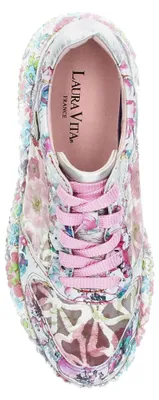 Produktbild von Laura Vita Damen Sneaker Mustermix Plateau Metallic NIKITO 52, Größe:41 EU, Farbe:Rot