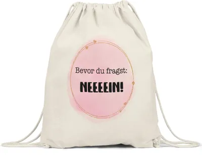 Produktbild von Bevor du fragst Nein Turnbeutel Lustig Sarkasmus Büro Mitarbeiterin Kollegin Geschenk Spruch