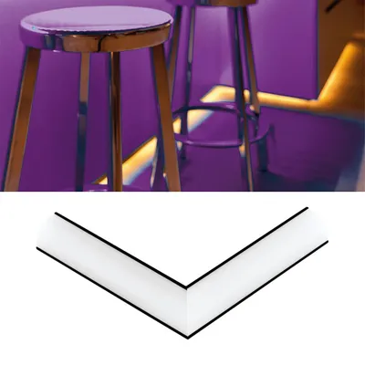 Obrázok produktu pre Rohová spojka / rohový profil 1 čierny eloxovaný hliník, biely plast D:11 cm pre vonkajšie rohy