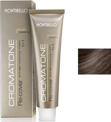 Zdjęcie produktu dla Montibello | Farba do włosów Cromatone Recover 6.0 - 60 ml - 100% pokrycie siwizny - Intensywny połysk - Formuła pielęgnacyjna