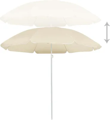 Obrázok produktu pre vidaXL Slnečník s oceľovou tyčou pieskovej farby 180 cm