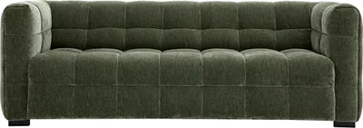 Produktbild von Miliboo - Designersofa 3-Sitzer in Samtoptik Stoff khakigrün CORTO