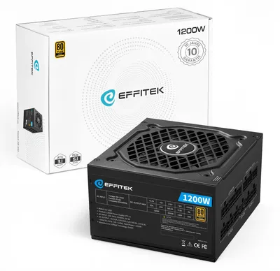 Image de EFFITEK Netzteil 1200W Gold ATX 3.1, PCI 5.1 Modularer Kabel