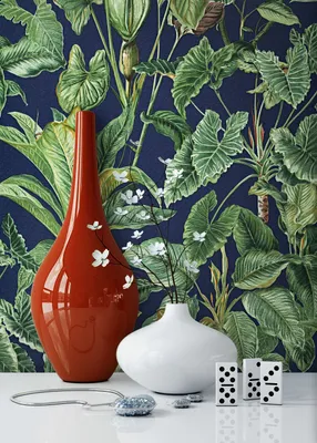 Produktbild von NEWROOM Tapete Grün Vliestapete Blumen -  Floral   Blätter   Modern