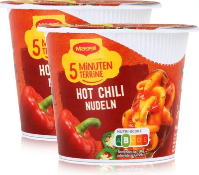 Produktbild von Maggi 5 Minuten Terrine Hot Chili Nudeln 59g (2er Pack)