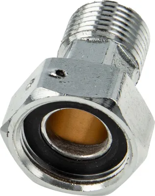 Produktbild von tecuro Wasserzähler Verschraubung 1 Zoll Überwurfmutter x 3/4 Zoll AG, Messing verchromt