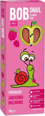 Immagine prodotto di SNACK ROLL MELA - LAMPONE SENZA ZUCCHERI AGGIUNTI SENZA GLUTINE 30 g - BOB SNAIL