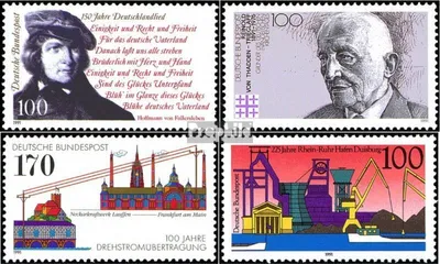 Produktbild von Briefmarken BRD (BR.Deutschland) 1991 Mi 1555,1556,1557,1558 (kompl.Ausg.) gestempelt 150 Jahre Deutschlandlied
