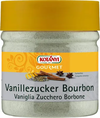 Productafbeelding van Kotanyi Bourbon Vanillezucker, met een licht bloemige vanillenoot, 240g