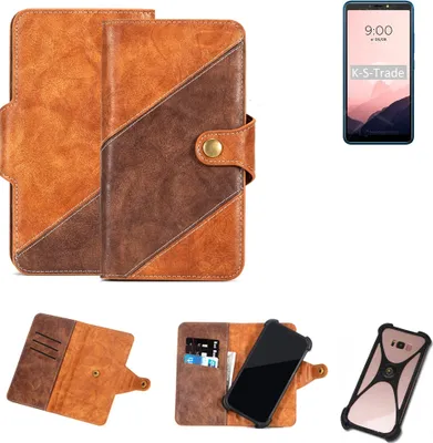 Produktbild von K-S-Trade Handyhülle Schutzhülle Bookstyle Case Wallet-Case kompatibel mit BQ Mobile BQ-6030G Practic Cover Klapphülle Kantenschutz Smartphone