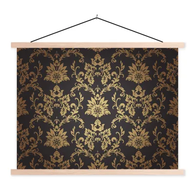 Produktbild von MuchoWow® Textilposter Blumen - Licht - Vintage 40x30 cm mit holzfarbenen Rahmen - Bilder