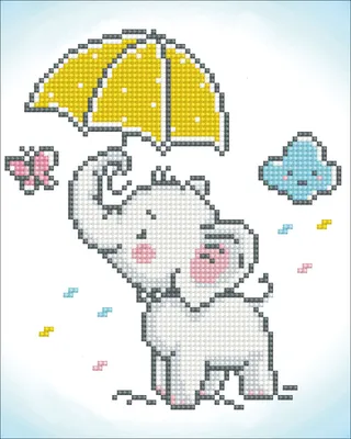 Produktbild von DIAMOND DOTZ® Original Diamond Painting "Baby Brollie“ 20 x 25 cm ab 8 Jahren