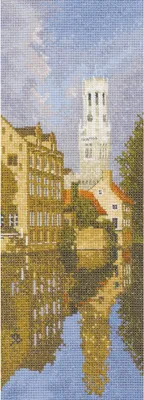 Obrázok produktu pre Súprava krížikového stehu Aida "Bruges (A)", počítaný vzor, JCBR706-A, 31x11cm
