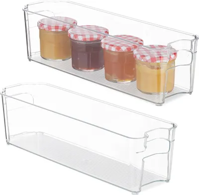 Produktbild von relaxdays 2 x Kühlschrank Organizer schmal