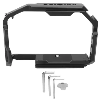 Image de Cage complète pour caméra en alliage d'aluminium, support de montage vidéo protecteur avec fixation à griffe de 1/4 à 3/8 pouces pour FUJIFILM XH2 et XH2S