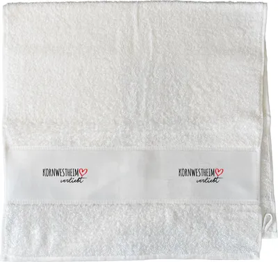 Produktbild von Huuraa Handtuch Kornwestheim verliebt 50x100cm White Baumwolle Handtuch Geschenkidee
