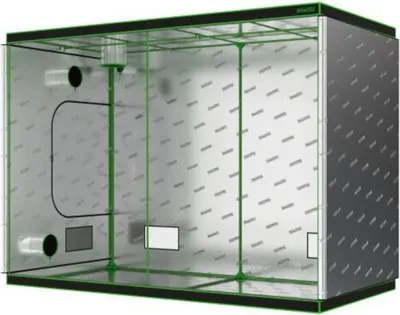 A 3D rendering of a grow tent.
