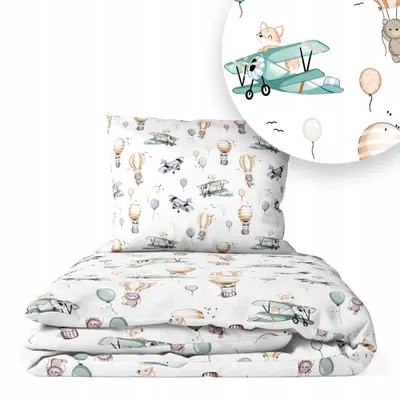 Immagine prodotto di Set Biancheria da Letto per Lettino 90 × 120 cm + Federa 40 × 60 cm – 100% Cotone per Neonato e Bambino