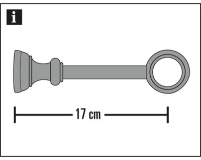 Produktbild von Gardinia Träger geschlossen für Ø 28 mm kolonial 17 cm