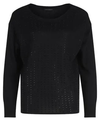 Produktbild von Strickpullover Kurz 1/1 Arm 9045 Black Größe 42
