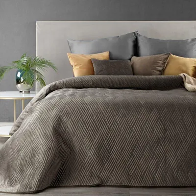 Produktbild von Dekorative Decke Gesteppte Tagesdecke Bettüberwurf ARIEL 1 braun 170x210 cm cm braun
