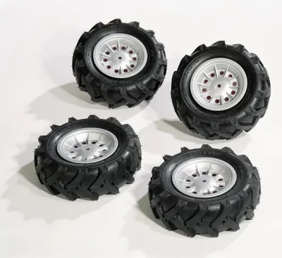 Produktbild von rolly toys Luftbereifung für Traktoren 4 x 310x95, silber, Maße: (4x) 31x31x9,5 cm; 40 918 1