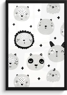 Produktbild von MuchoWow® MuchoWow® Gerahmtes Poster Tiere - Kinder - Löwe - Jungen - Mädchen - Baby - Kind 40x60 cm - Poster mit zchwarzem Bilderrahmen - Papierdruck - Wandbilder