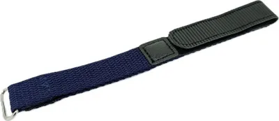Produktbild von Uhrenarmband Textil schwarz/blau 20mm Klettverschluss 22868