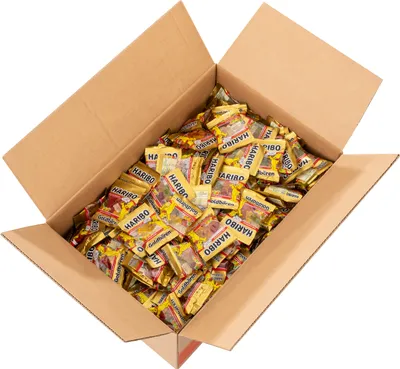 Produktbild von Haribo Goldbären im Minibeutel, 400 x 9,8g Gummibärchen, Weingummi, Fruchtgummi, 3920g Karton