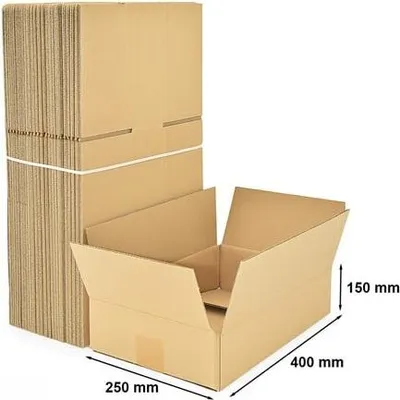 Produktbild von Paket – Klappkarton 400 x 250 x 150 mm – 50 Stück