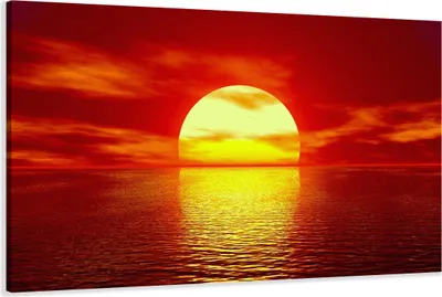Obrázek produktu pro Obraz 80 x 60 cm na plátně Sun 4094 - Obrazy/nástěnný obraz/umělecký tisk je připraven zarámovat