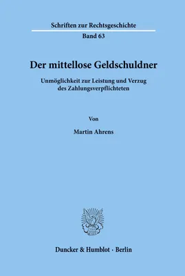 Produktbild von Der mittellose Geldschuldner.