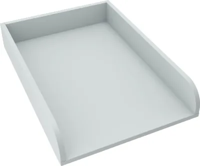 Produktbild von regalik Wickelaufsatz Universal, Wickeltischaufsatz für Kommoden in beliebiger Breite, Abnehmbar Wickelkommode aufsatz, Abgerundeten Frontplatten, Aschgrau, 72cm x 54cm