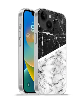 Produktbild von MuchoWow® Handyhülle Schutzhülle Hülle für Apple iPhone 14 - Softcase Marmor - Schwarz - Weiß Silikon Softcase Handy Hülle - Mobiltelefonhülle
