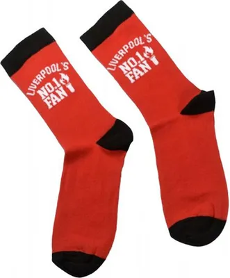Produktbild von Liverpool FC - "Liverpool´s No.1 Fan" Socken für Herren/Damen Uni BS5979 (42 EU - 45,5 EU) (Rot/Schwarz/Weiß)