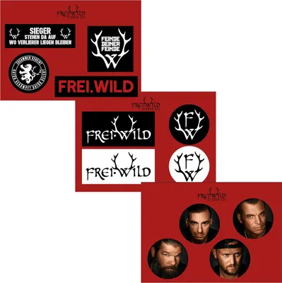 Produktbild von Frei.Wild - Motive1, Sticker-Set 3er Set (12 Sticker), bedruckt, angelasert