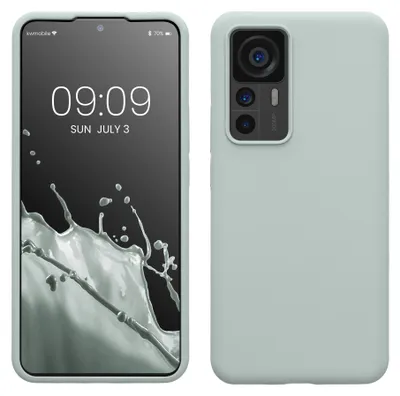 Produktbild von kwmobile Handyhülle für Xiaomi 12T / 12T Pro Hülle - Case Silikon - Kabelloses Laden - Schutzhülle Cover in Cool Mint