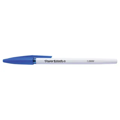 Produktbild von Paper Mate 045 Kugelschreiber | feine Spitze (0,7 mm) | blaue Tinte | 50 Stück