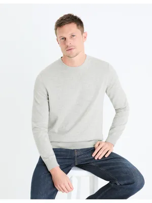 Produktbild von Celio Hellgrauer Herren-Basic-Pullover von Decoton S