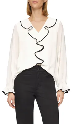 Produktbild von Chiffon-Bluse mit Rüschen-Besatz