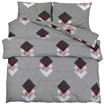 Produktbild von Bettwäsche-Set Grau 140x200 cm Baumwolle