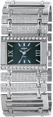 Produktbild von Akzent Damenuhr mit Metallarmband