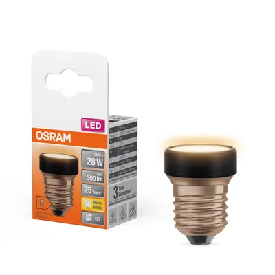 Zdjęcie produktu dla Osram LED Star Flat 3,5W = 28W E27 matowa 300lm ciepła biel 2700K + górne pierścienie