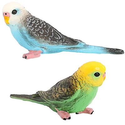 2er-Set realistische Papageienfiguren, bunt, für Garten