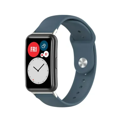 Produktbild von Strap-it Huawei Watch Fit New Sportarmband (Blau-Grau)