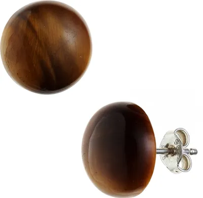 Produktbild von JOBO Ohrstecker 925 Sterling Silber 2 Tigeraugen Ohrringe